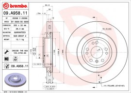 Тормозной диск Brembo Painted disk 09.A958.11