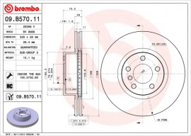Brembo Тормозной диск Brembo Painted disk 09.B570.11 - Заображення 1