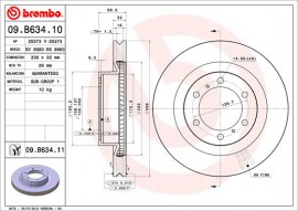 Тормозной диск Brembo Painted disk 09.B634.11