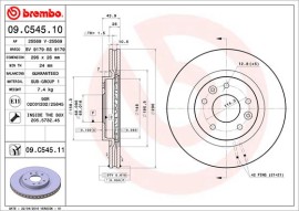 Brembo Тормозной диск Brembo Painted disk 09.C545.11 - Заображення 1