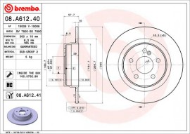 Тормозной диск Brembo Painted disk 08.A612.41