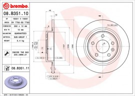 Тормозной диск Brembo Painted disk 08.B351.11