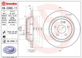 Brembo Тормозной диск Brembo Painted disk 08.C065.11 - Заображення 1