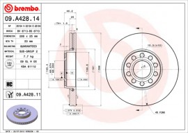 Brembo Тормозной диск Brembo Painted disk 09.A428.11 - Заображення 1