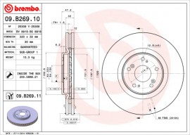 Тормозной диск Brembo Painted disk 09.B269.11