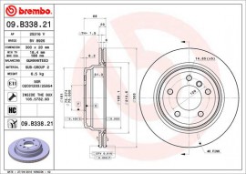 Brembo Тормозной диск Brembo Painted disk 09.B338.21 - Заображення 1