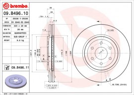 Brembo Тормозной диск Brembo Painted disk 09.B496.11 - Заображення 1
