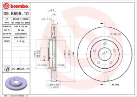 Brembo Тормозной диск Brembo Painted disk 09.B596.11 - Заображення 1