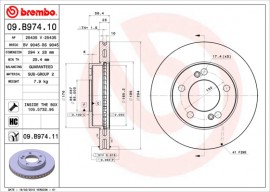 Тормозной диск Brembo Painted disk 09.B974.11