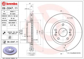 Тормозной диск Brembo Painted disk 09.C047.11