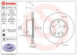Тормозной диск Brembo Painted disk 09.C114.11