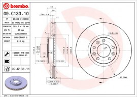 Brembo Тормозной диск Brembo Painted disk 09.C133.11 - Заображення 1
