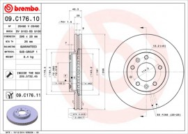 Brembo Тормозной диск Brembo Painted disk 09.C176.11 - Заображення 1