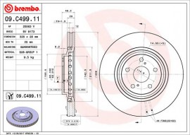 Тормозной диск Brembo Painted disk 09.C499.11