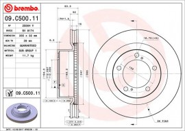 Brembo Тормозной диск Brembo Painted disk 09.C500.11 - Заображення 1