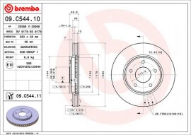 Тормозной диск Brembo Painted disk 09.C544.11