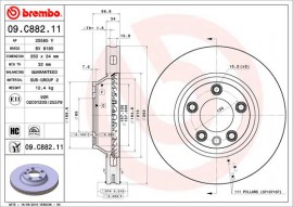 Brembo Тормозной диск Brembo Painted disk 09.C882.11 - Заображення 1