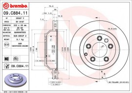 Тормозной диск Brembo Painted disk 09.C884.11