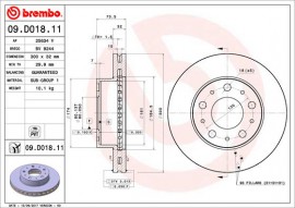 Brembo Тормозной диск Brembo Painted disk 09.D018.11 - Заображення 1