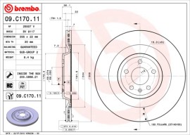 Тормозной диск Brembo Painted disk 09.C170.11