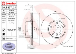Brembo Тормозной диск Brembo Painted disk 09.B337.21 - Заображення 1