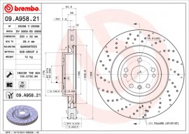 Тормозной диск Brembo Painted disk 09.A958.21