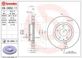 Тормозной диск Brembo Painted disk 09.C652.11