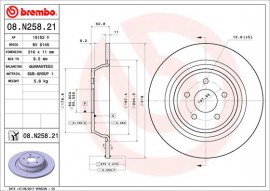 Brembo Тормозной диск Brembo Painted disk 08.N258.21 - Заображення 1