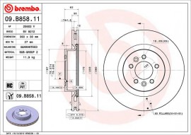Brembo Тормозной диск Brembo Painted disk 09.B858.11 - Заображення 1