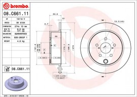 Brembo Тормозной диск Brembo Painted disk 08.C661.11 - Заображення 1