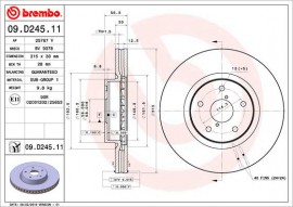 Brembo Тормозной диск Brembo Painted disk 09.D245.11 - Заображення 1