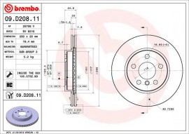 Brembo Тормозной диск Brembo Painted disk 09.D208.11 - Заображення 1