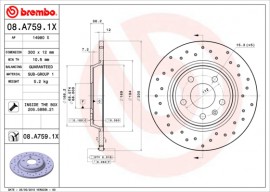 Тормозной диск Brembo Xtra 08.A759.1X