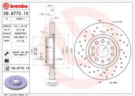 Тормозной диск Brembo Xtra 09.9772.1X