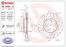 Brembo Тормозной диск Brembo Xtra 09.A455.1X - Заображення 1