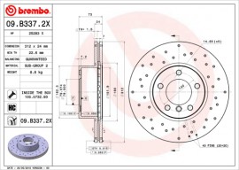 Brembo Тормозной диск Brembo Xtra 09.B337.2X - Заображення 1