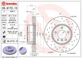 Тормозной диск Brembo Xtra 09.9172.1X