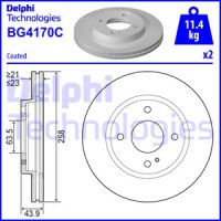Delphi Тормозной диск DL BG4170 DELPHI DL BG4170C - Заображення 1