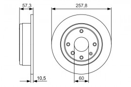 Bosch Тормозной диск Lacetti BOSCH 0986479985 - Заображення 5