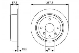 Bosch Тормозной диск Lacetti BOSCH 0986479S08 - Заображення 1