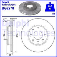 Delphi Тормозной диск Lanos DELPHI DL BG2278 - Заображення 1