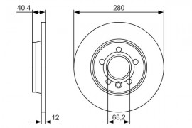 Bosch Тормозной диск задний BOSCH 0986479R91 - Заображення 5