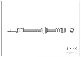 Тормозной шланг Corteco CO19035284