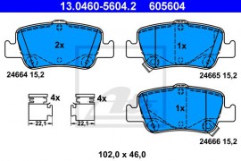 Ate Тормозные колодки ATE 13.0460-5604.2 - Заображення 1