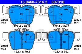 Тормозные колодки ATE 13.0460-7316.2