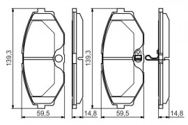 Bosch Тормозные колодки Bosch 0986495147 - Заображення 1