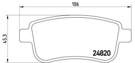 Тормозные колодки Brembo P68041