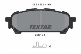 Textar Тормозные колодки дисковые TEXTAR TX 2433101 / 24331 140 1 4 - Заображення 1