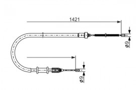 Bosch Трос стояночного тормоза BOSCH 1987477633 - Заображення 1