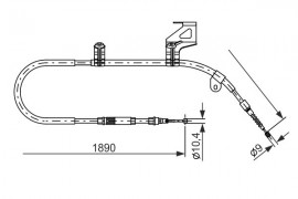 Bosch Трос стояночного тормоза BOSCH 1987477804 - Заображення 1